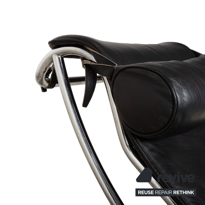 Cassina Le Corbusier LC 4 Leder Liege Schwarz Bauhaus manuelle Funktion