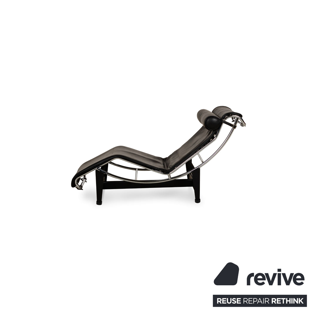 Cassina Le Corbusier LC 4 Leather Lounger Black Bauhaus