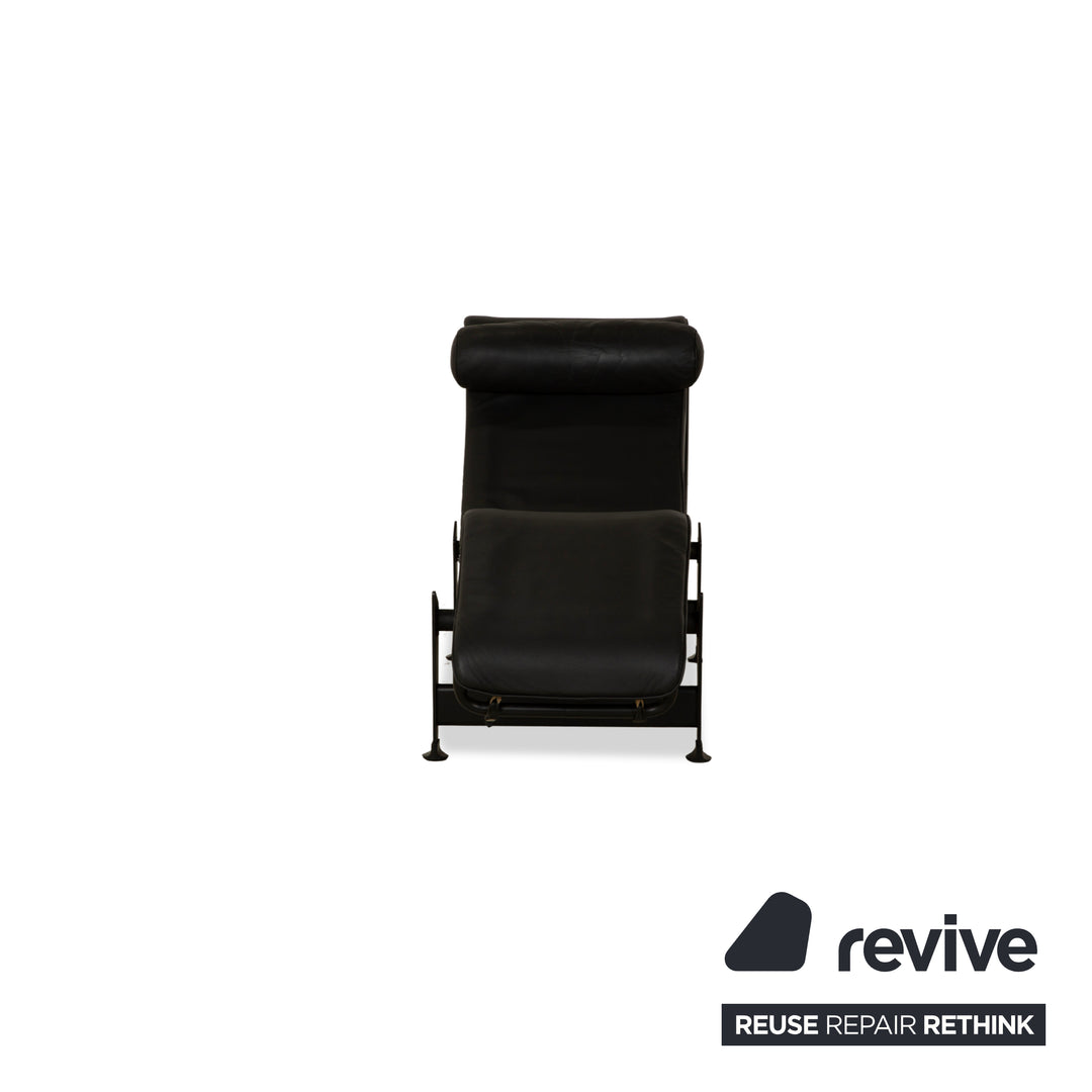 Cassina Le Corbusier LC 4 Leather Lounger Black Bauhaus
