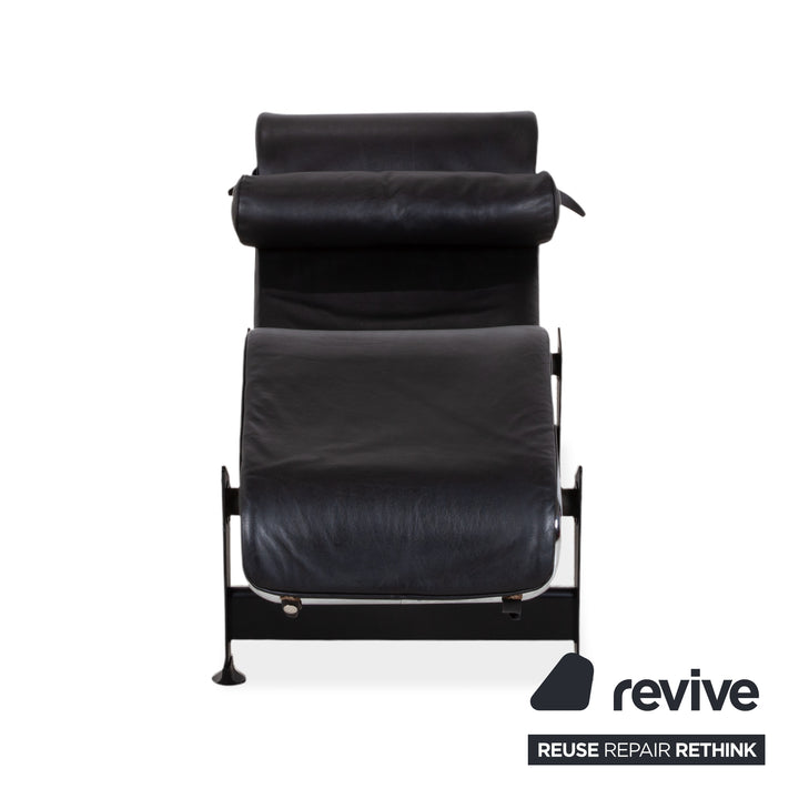Cassina Le Corbusier LC 4 Leather Lounger Black Bauhaus