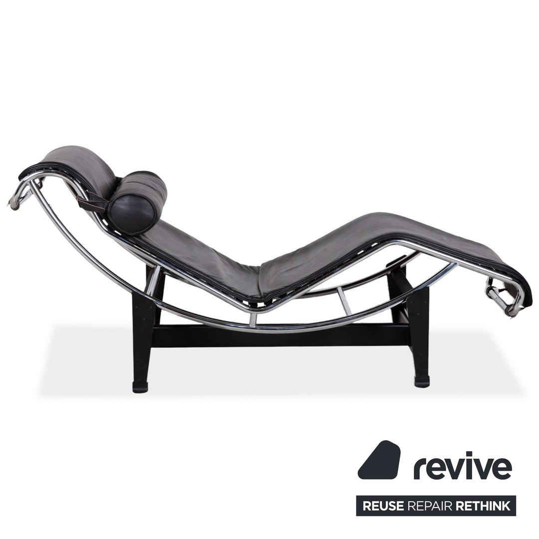 Cassina Le Corbusier LC 4 Leather Lounger Black Bauhaus