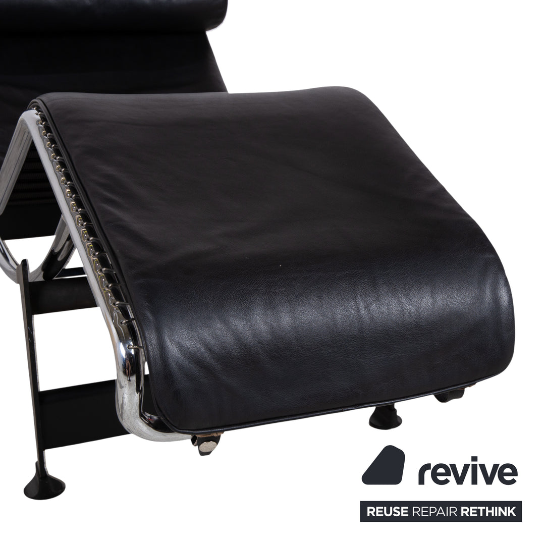 Cassina Le Corbusier LC 4 Leather Lounger Black Bauhaus