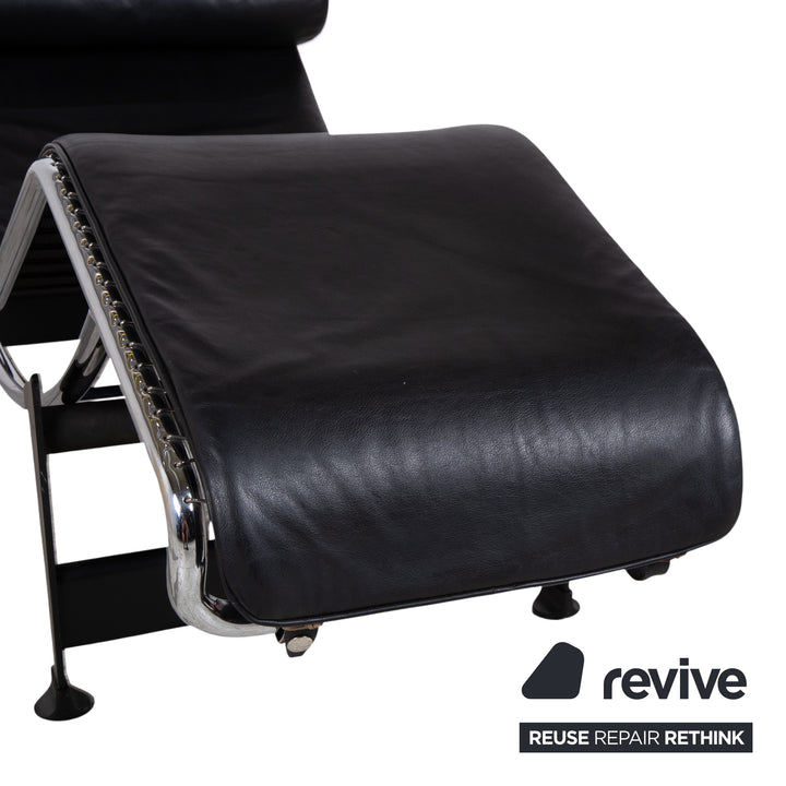 Cassina Le Corbusier LC 4 Leather Lounger Black Bauhaus
