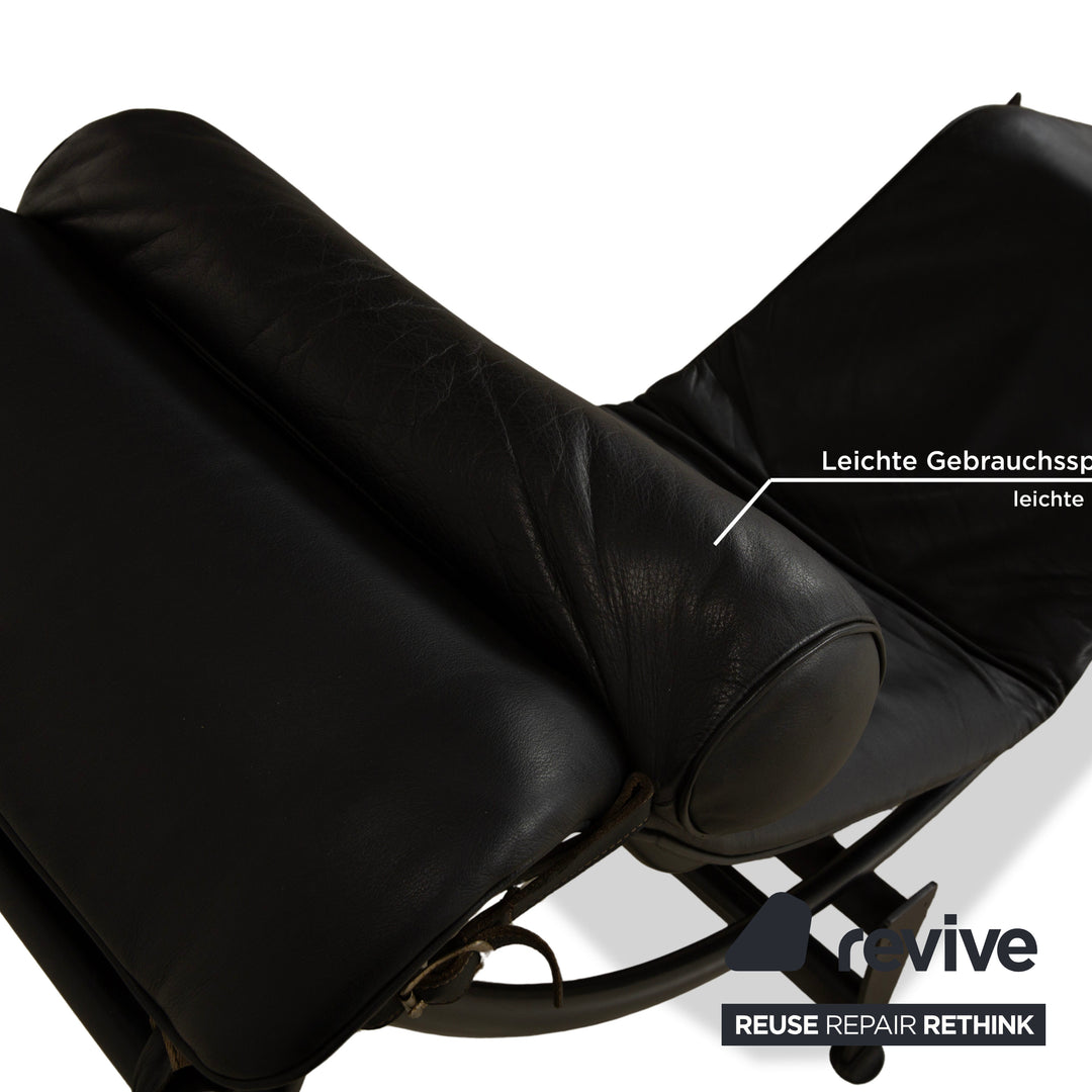 Cassina Le Corbusier LC 4 Leather Lounger Black Bauhaus