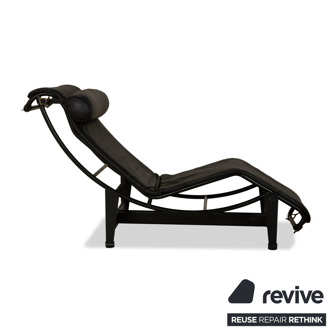 Cassina Le Corbusier LC 4 Leather Lounger Black Bauhaus