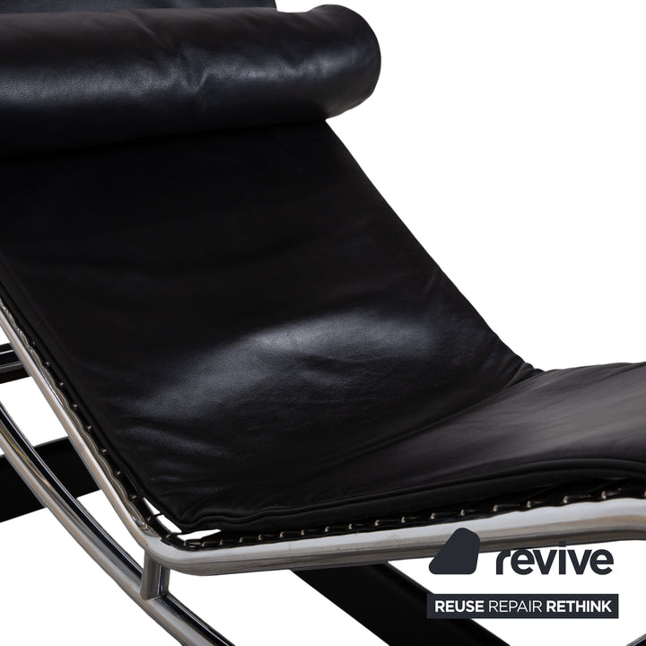 Cassina Le Corbusier LC 4 Leather Lounger Black Bauhaus