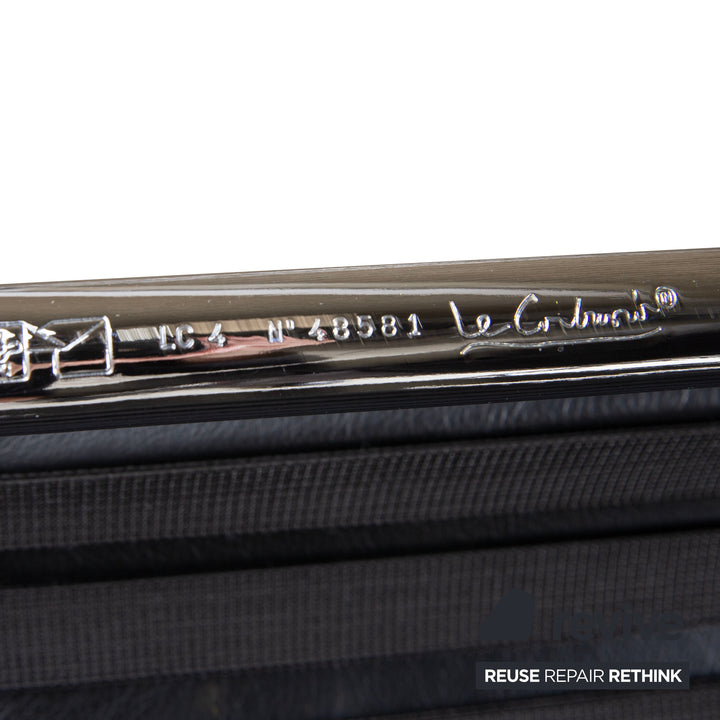 Cassina Le Corbusier LC 4 Leder Liege Schwarz Bauhaus