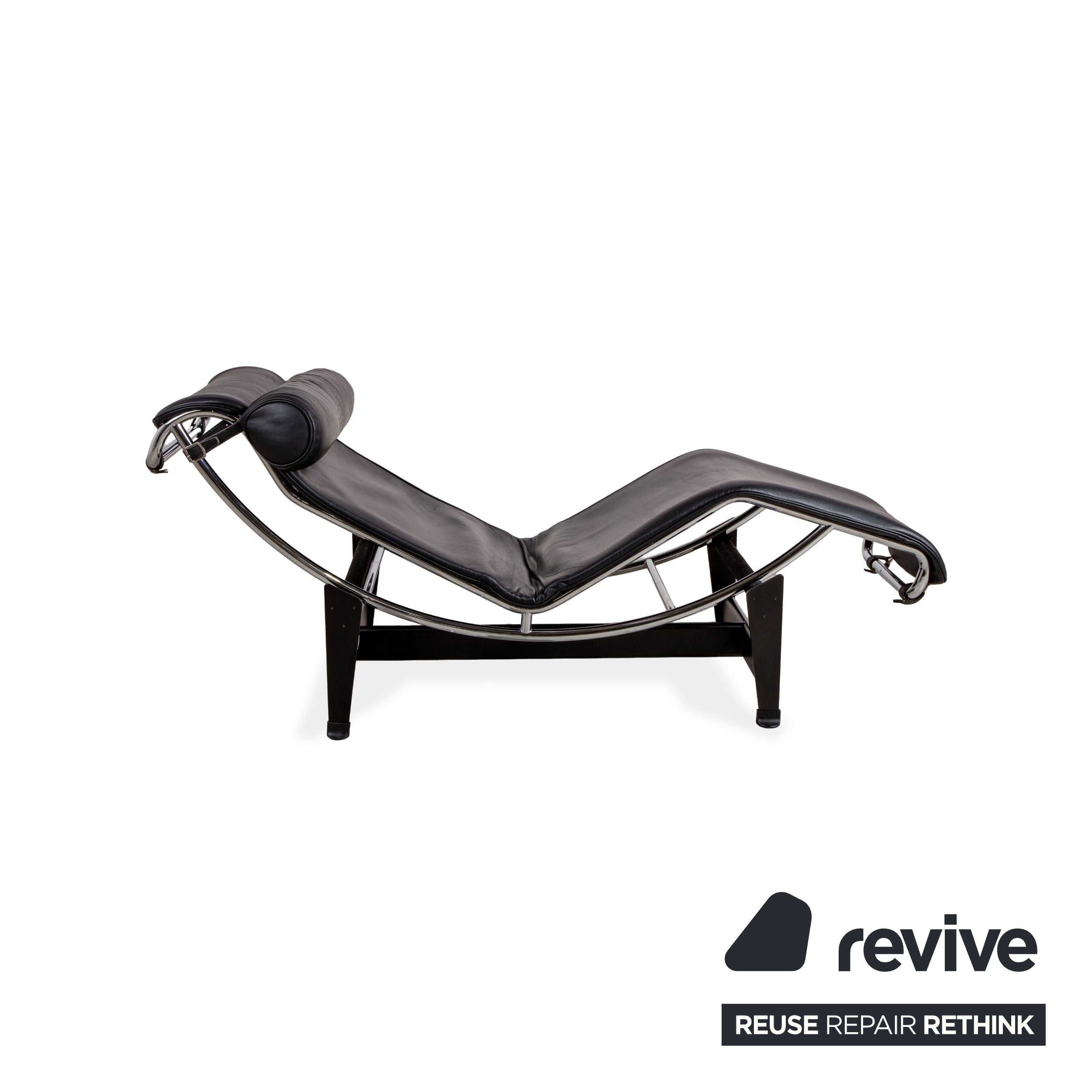 Cassina Le Corbusier LC 4 Leather Lounger Black Bauhaus
