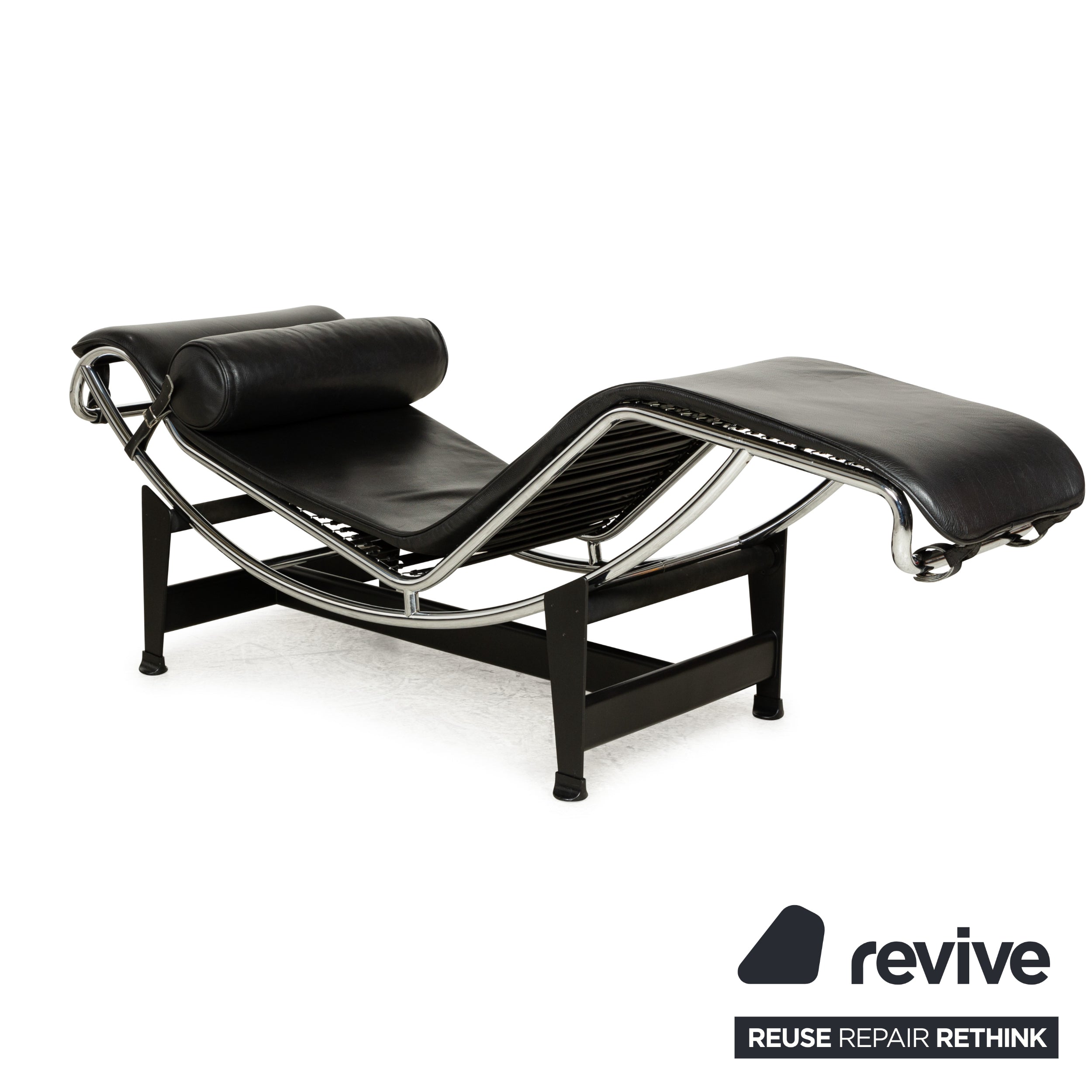 Cassina Le Corbusier LC 4 Leather Lounger Black Relaxation Function Bauhaus