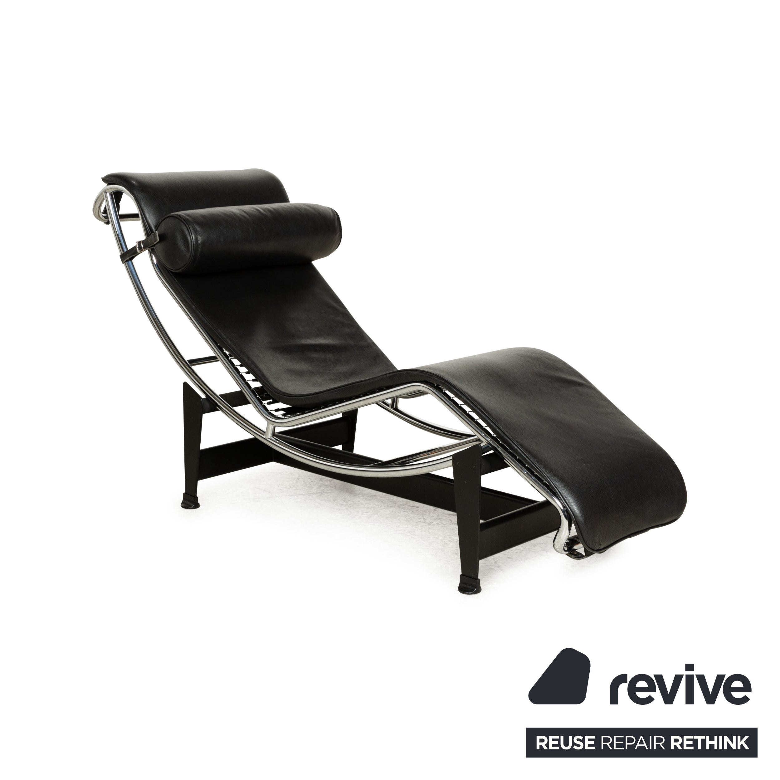 Cassina Le Corbusier LC 4 Leather Lounger Black Relaxation Function Bauhaus