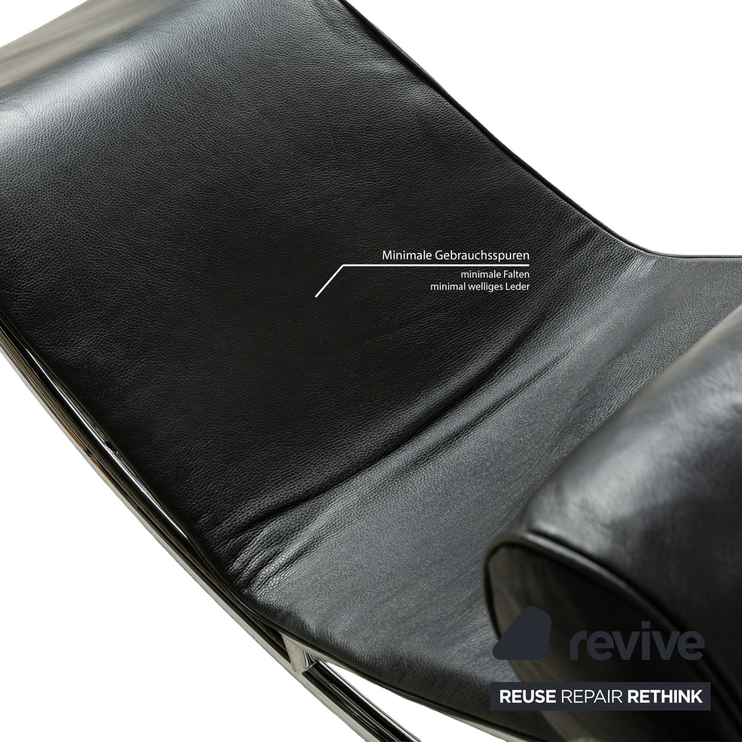 Cassina Le Corbusier LC 4 Leather Lounger Black Relaxation Function Bauhaus