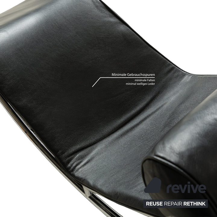 Cassina Le Corbusier LC 4 Leather Lounger Black Relaxation Function Bauhaus