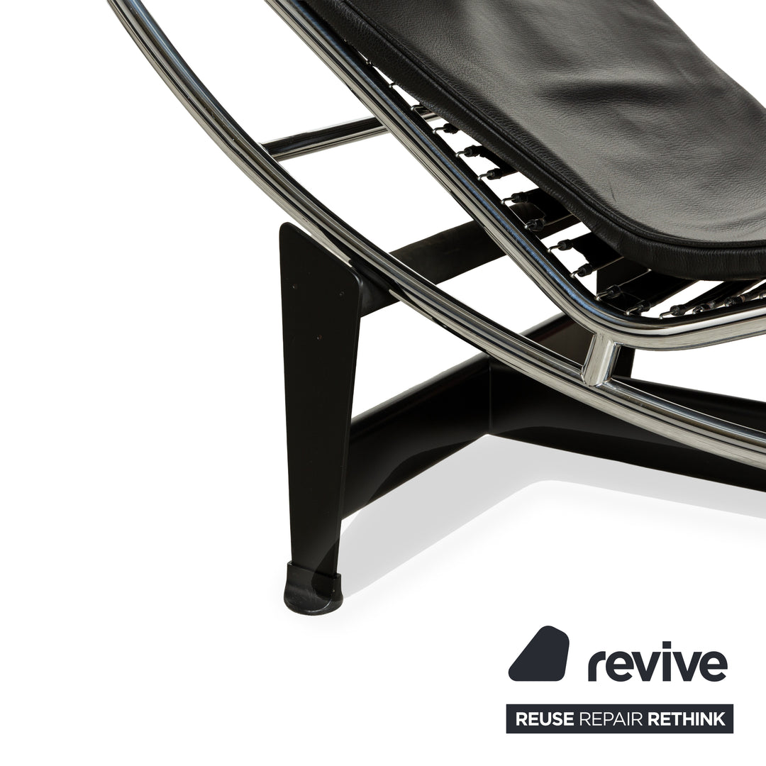 Cassina Le Corbusier LC 4 Leather Lounger Black Relaxation Function Bauhaus