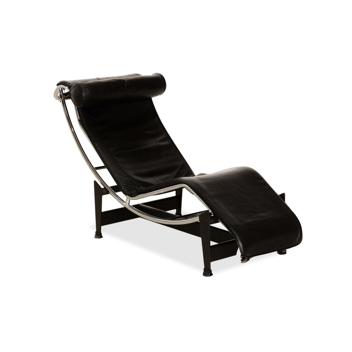 Cassina Le Corbusier LC 4 Leather Lounger Black