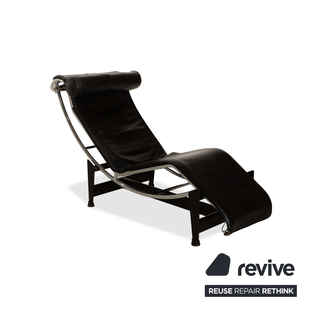 Cassina Le Corbusier LC 4 Leather Lounger Black