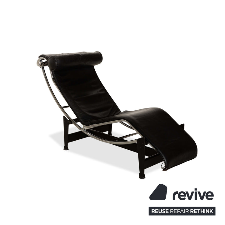 Cassina Le Corbusier LC 4 Leather Lounger Black