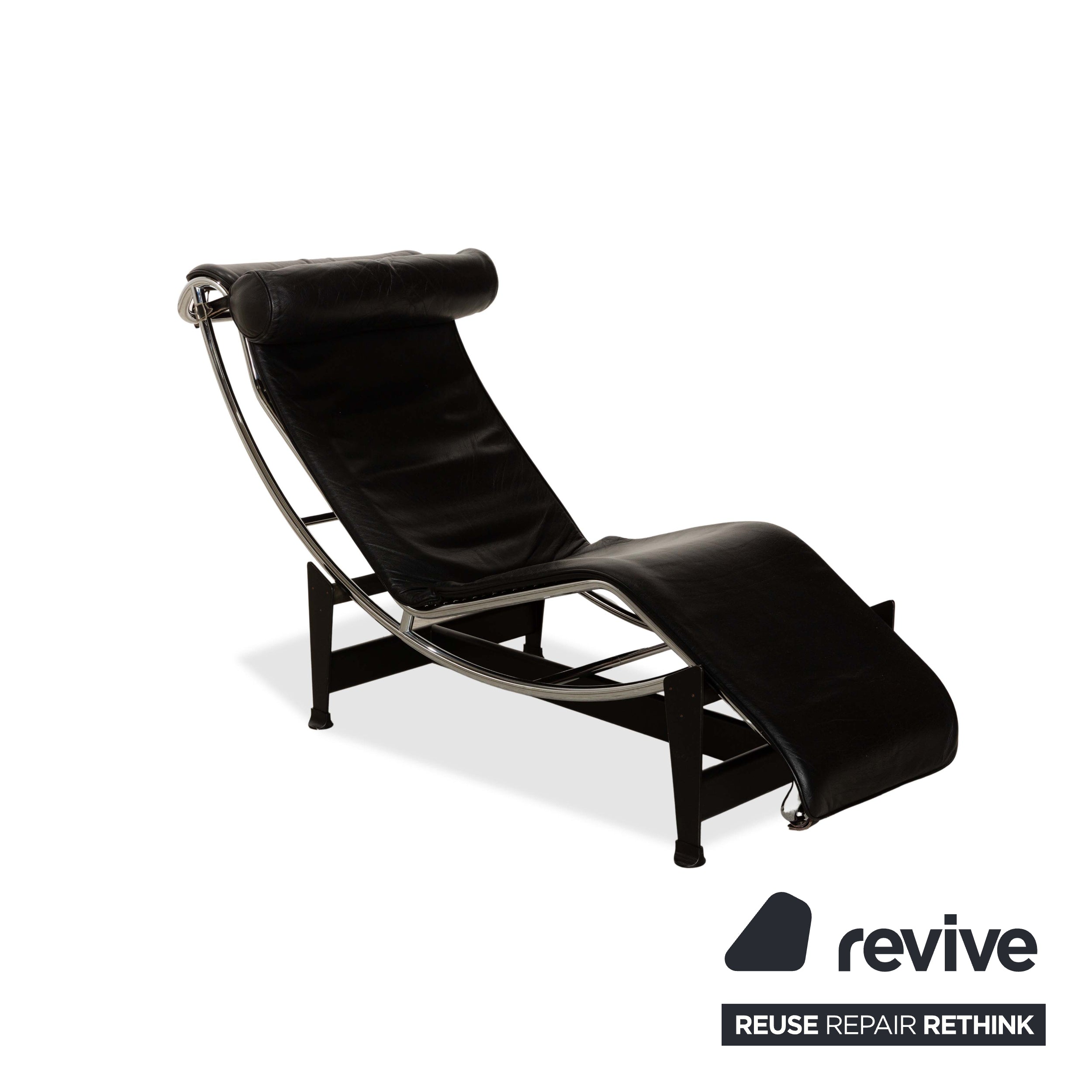 Cassina Le Corbusier LC 4 Leather Lounger Black