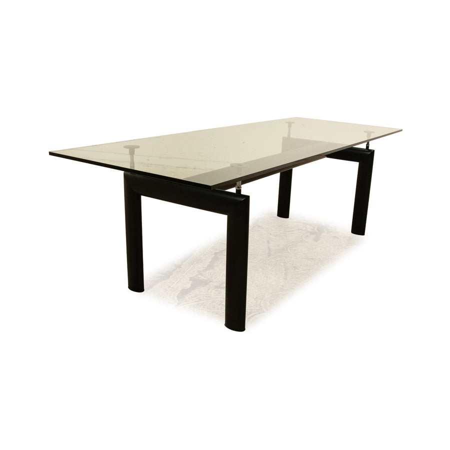 Cassina Le Corbusier LC 6 table à manger en verre noir 225 x 85 x 72 cm