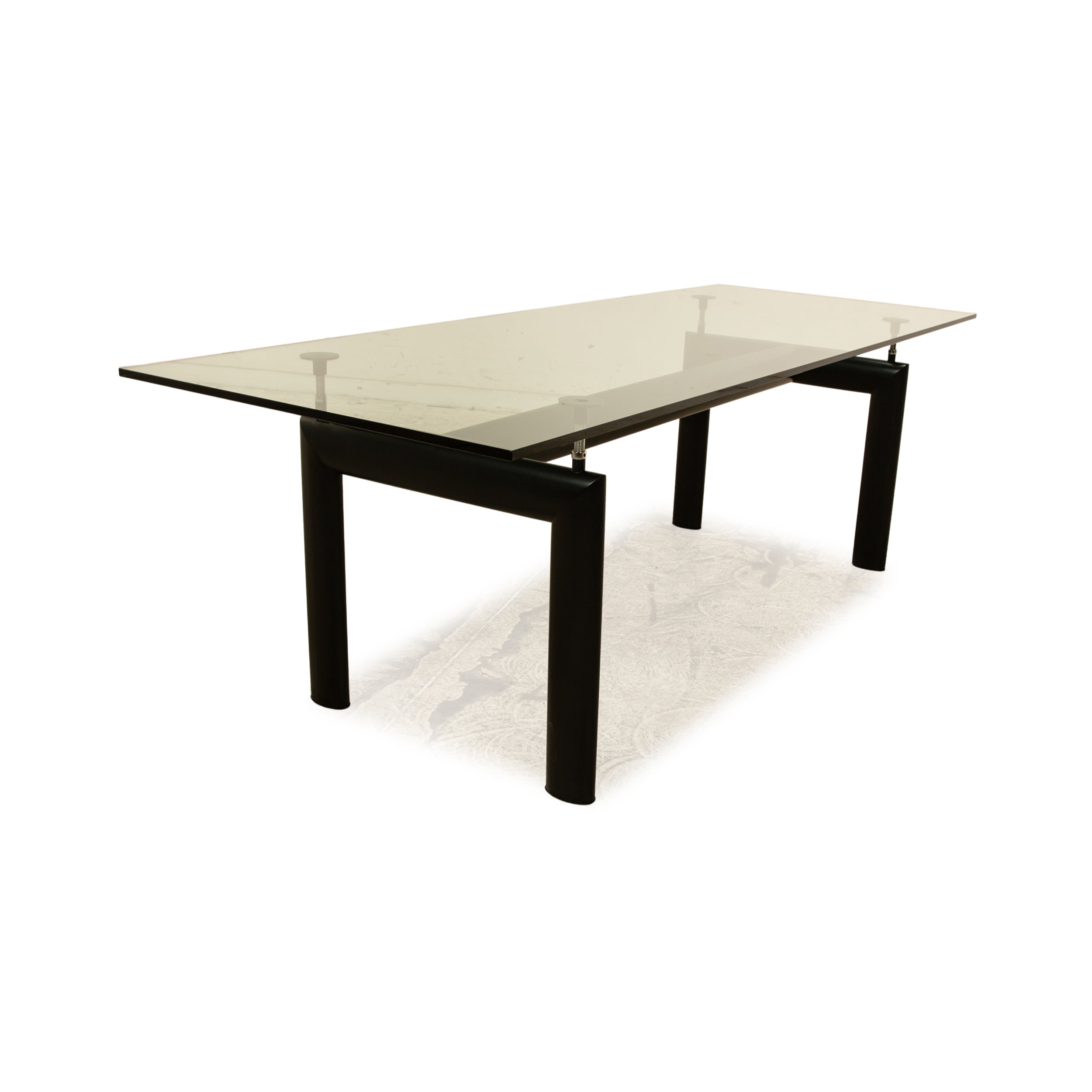 Cassina Le Corbusier LC 6 glass dining table black 225 x 85 x 72 cm