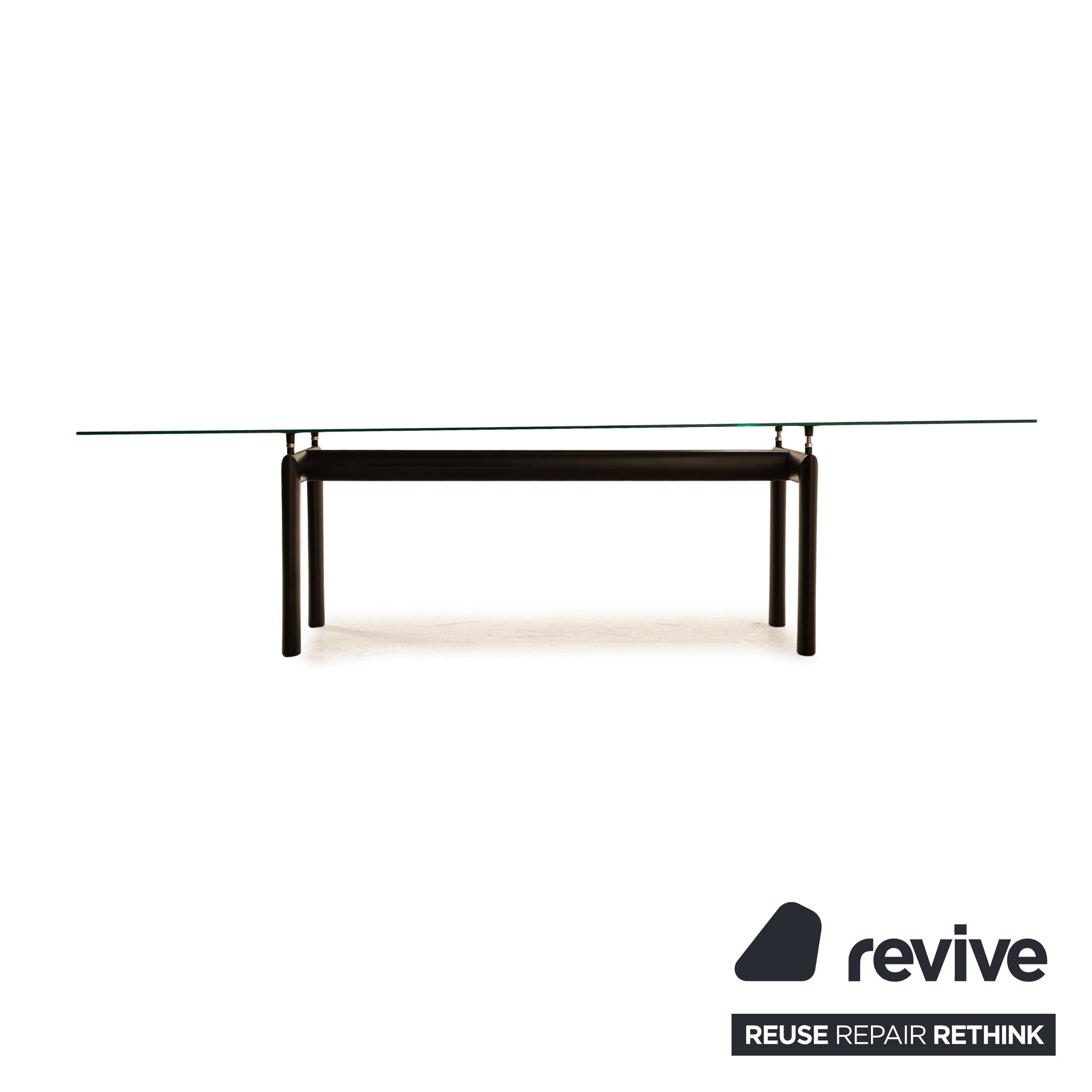 Cassina Le Corbusier LC 6 glass dining table black 275 x 100 x 71.5 cm