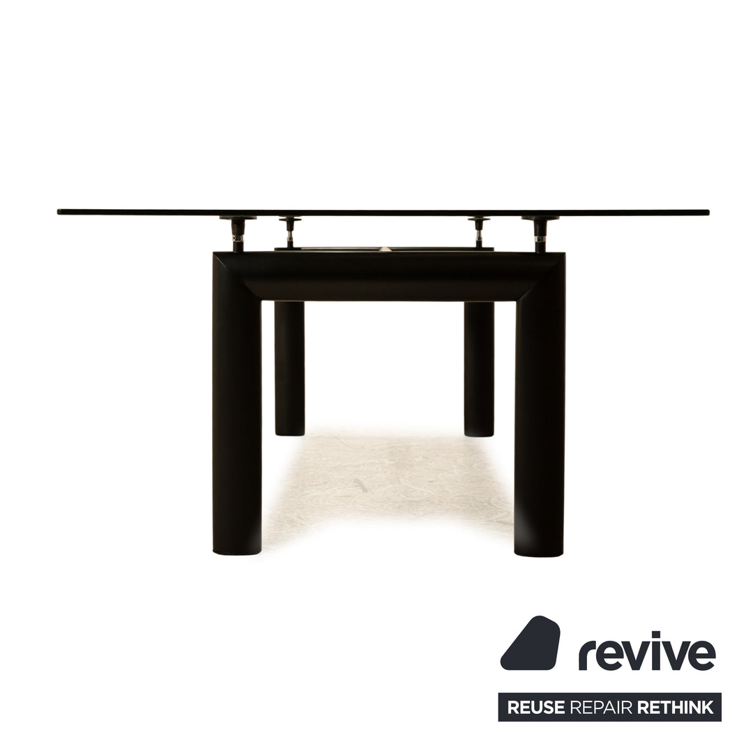 Cassina Le Corbusier LC 6 glass dining table black 275 x 100 x 71.5 cm