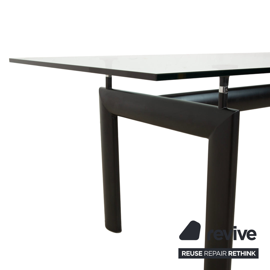 Table de salle à manger en verre Cassina Le Corbusier LC 6, noir, style Bauhaus