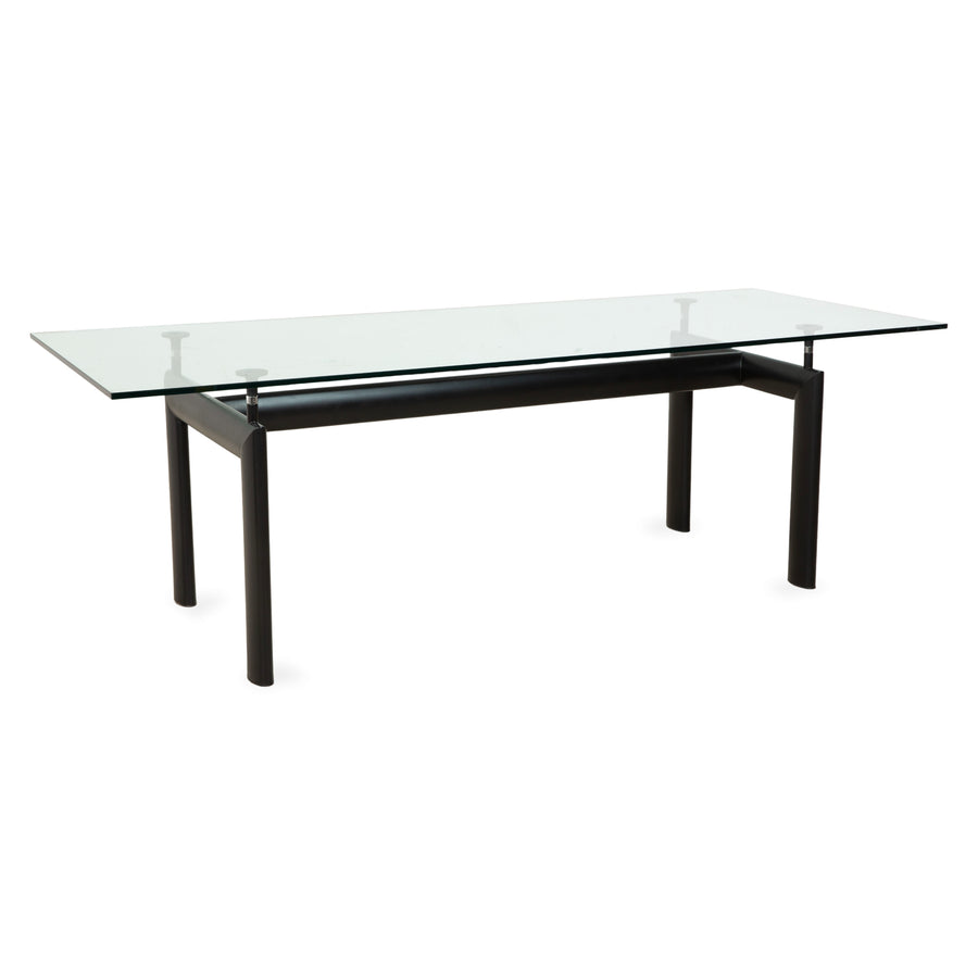 Table de salle à manger en verre Cassina Le Corbusier LC 6, noir, style Bauhaus