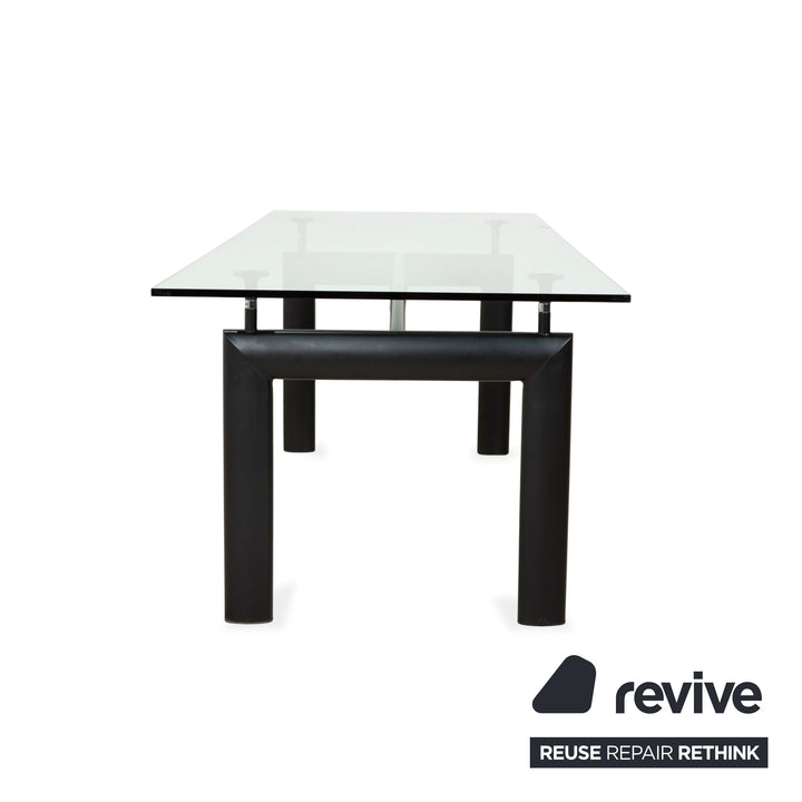 Table de salle à manger en verre Cassina Le Corbusier LC 6, noir, style Bauhaus