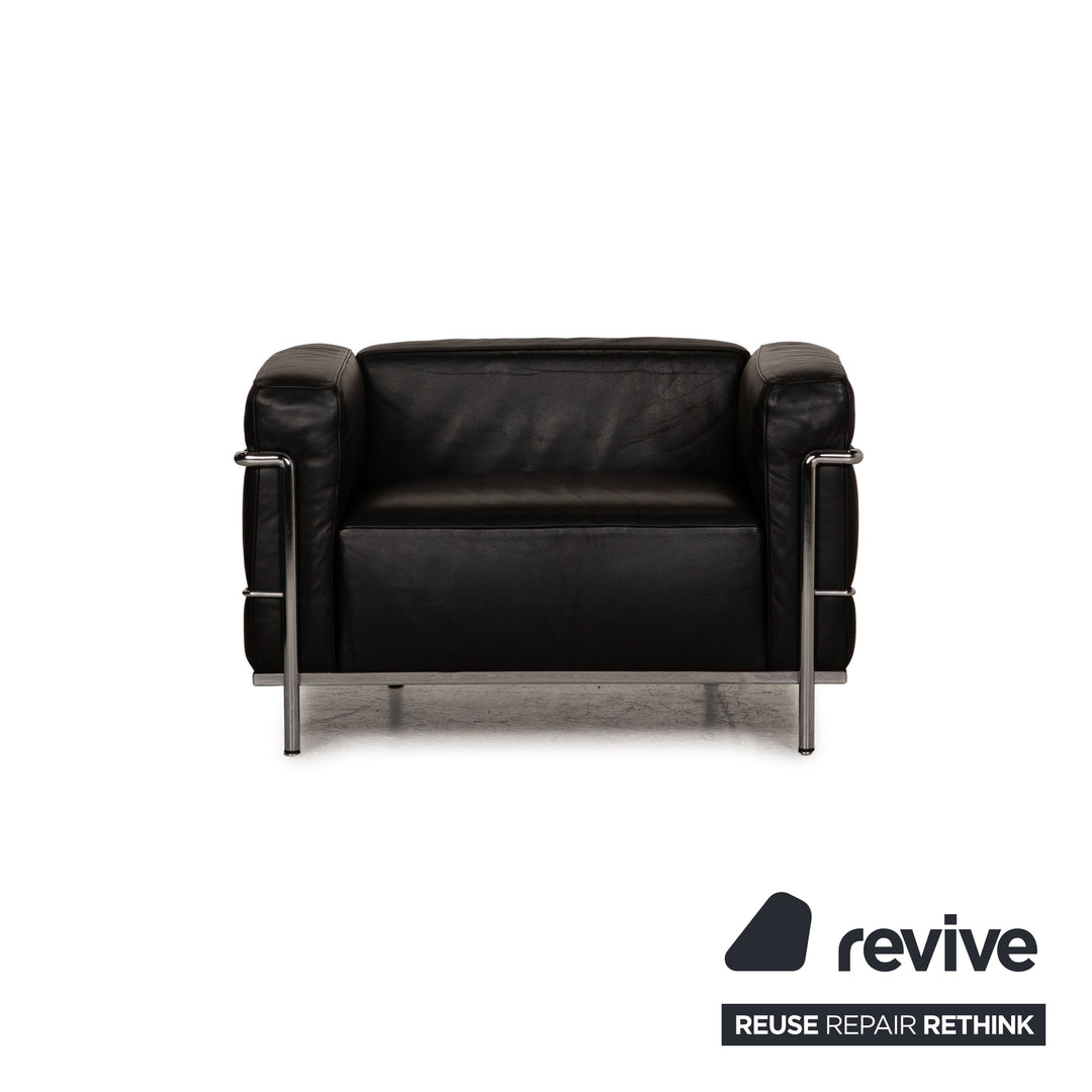 Cassina Le Corbusier LC3 Leder Sessel Schwarz