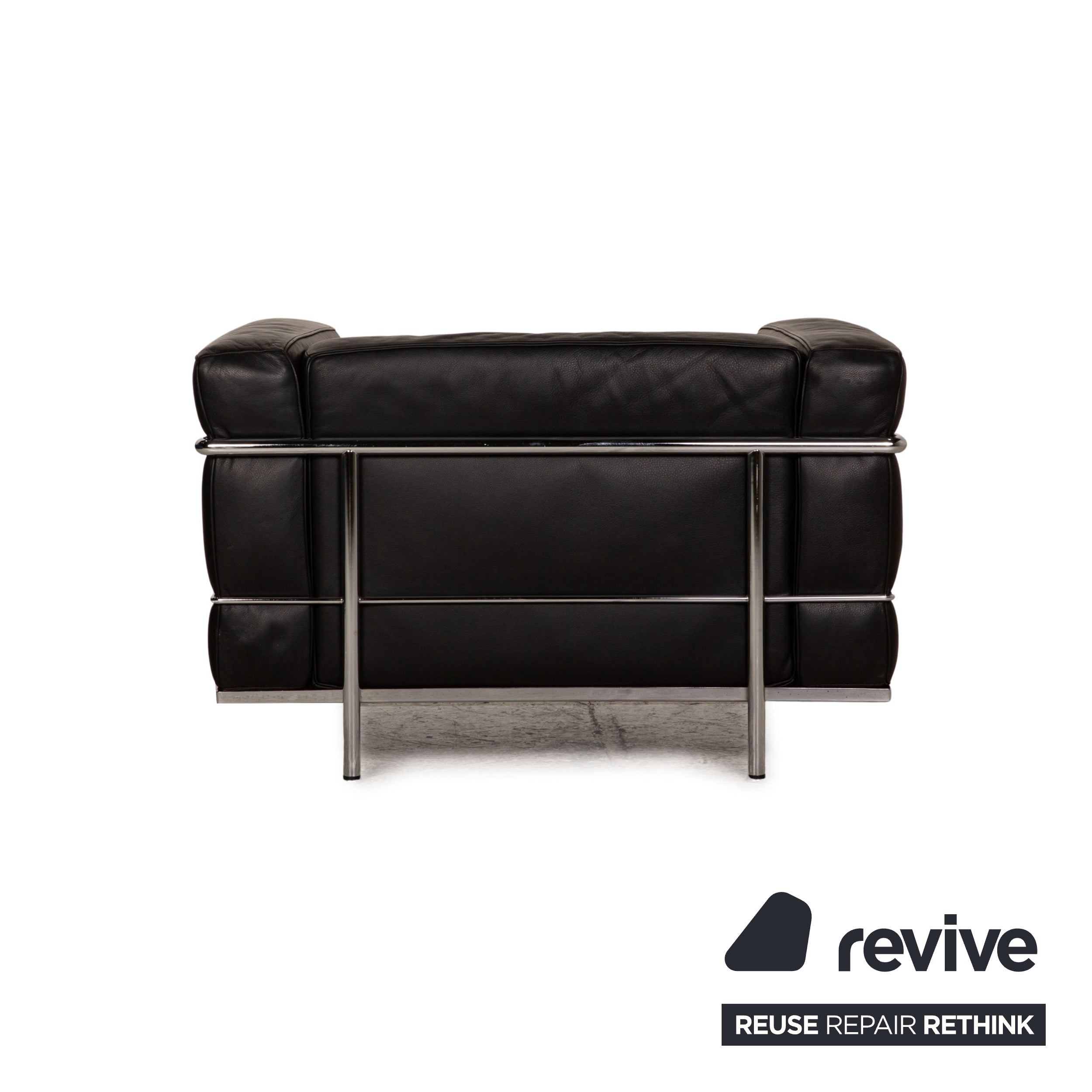 Cassina Le Corbusier LC3 Leder Sessel Schwarz