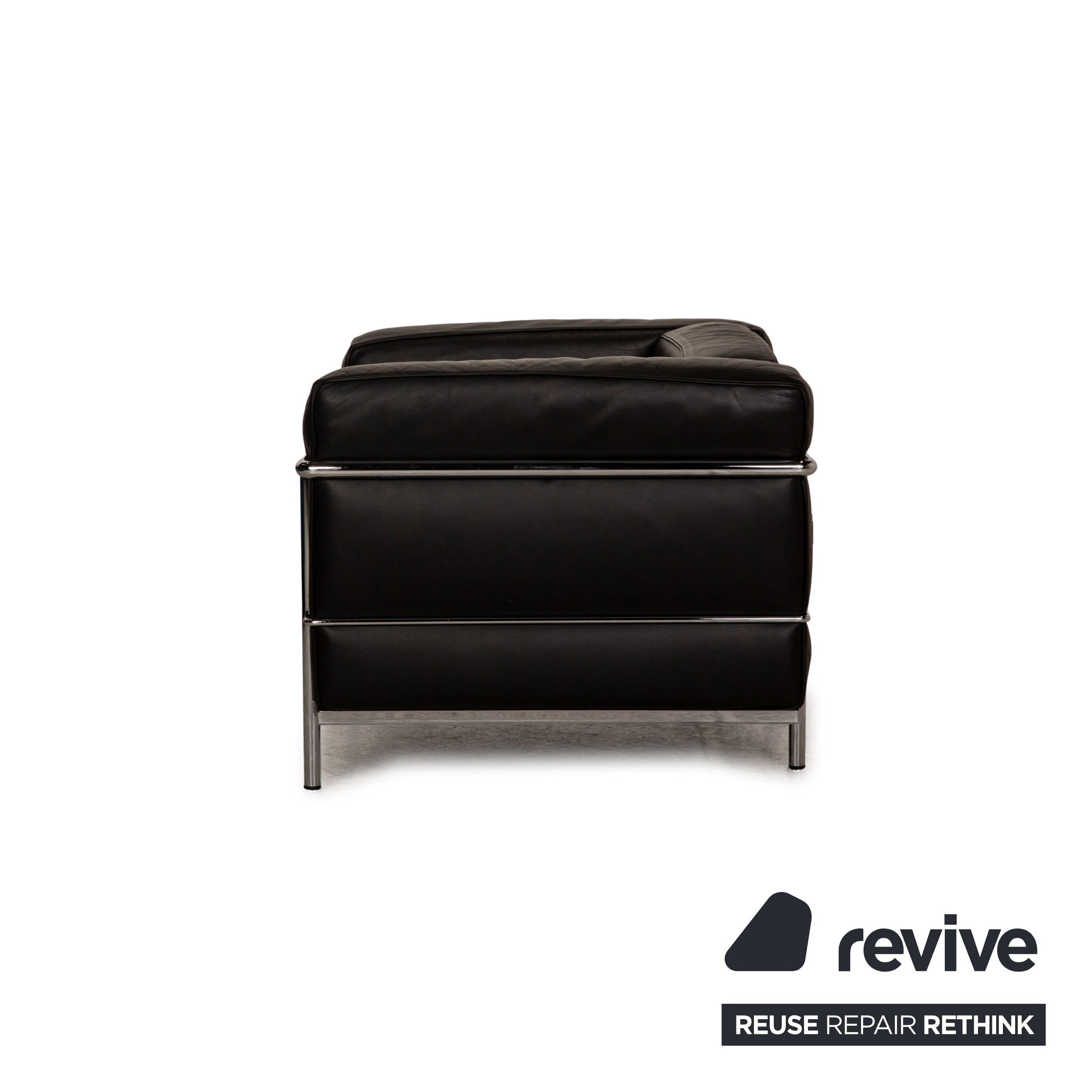 Cassina Le Corbusier LC3 Leather Armchair Black