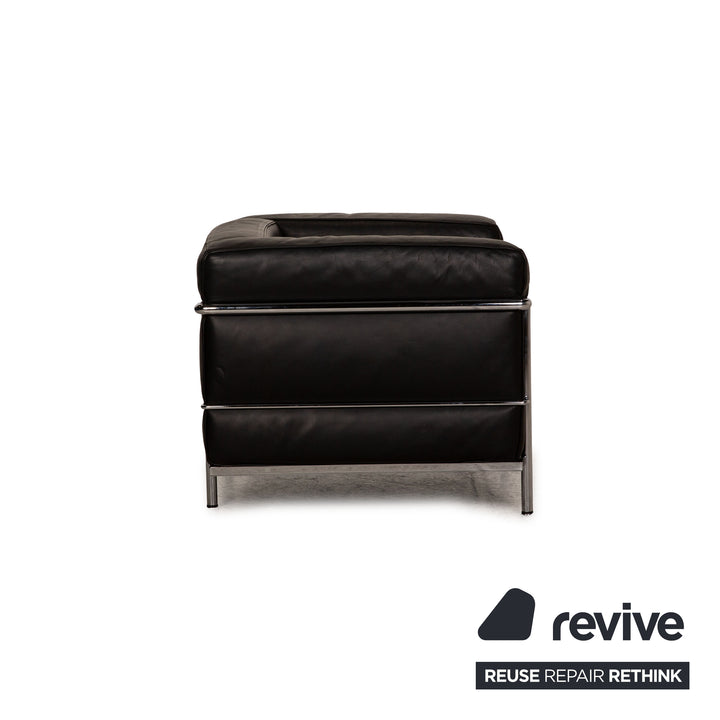Cassina Le Corbusier LC3 Leather Armchair Black