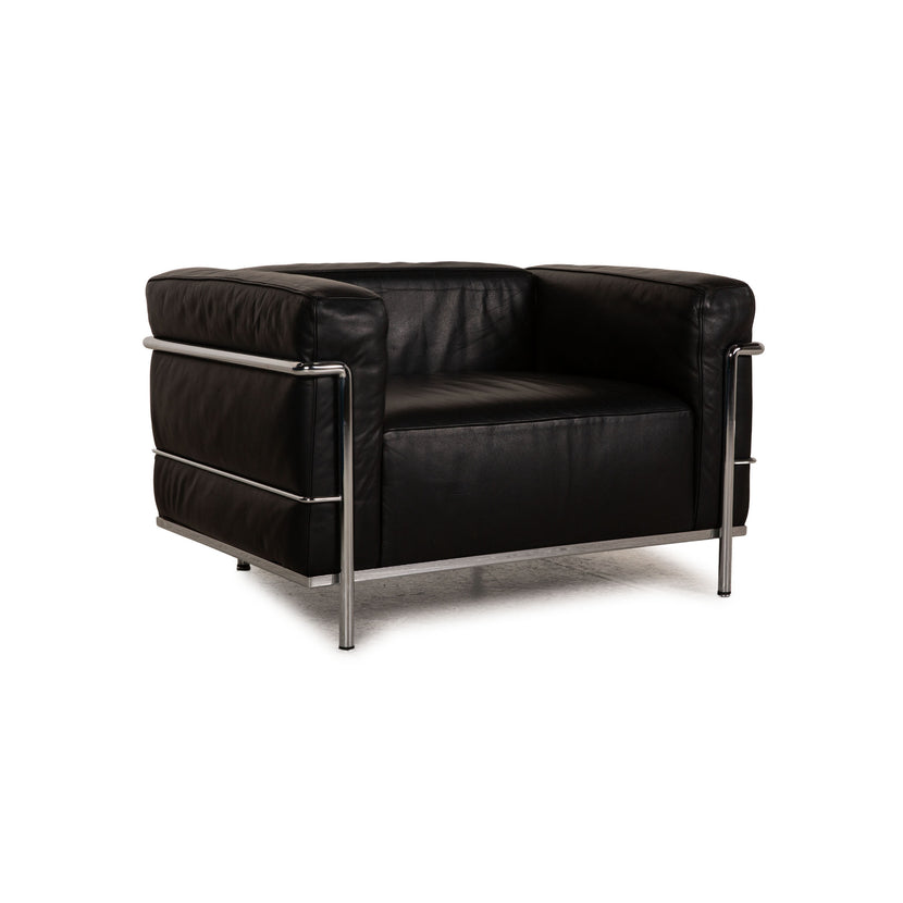 Cassina Le Corbusier LC3 Leder Sessel Schwarz