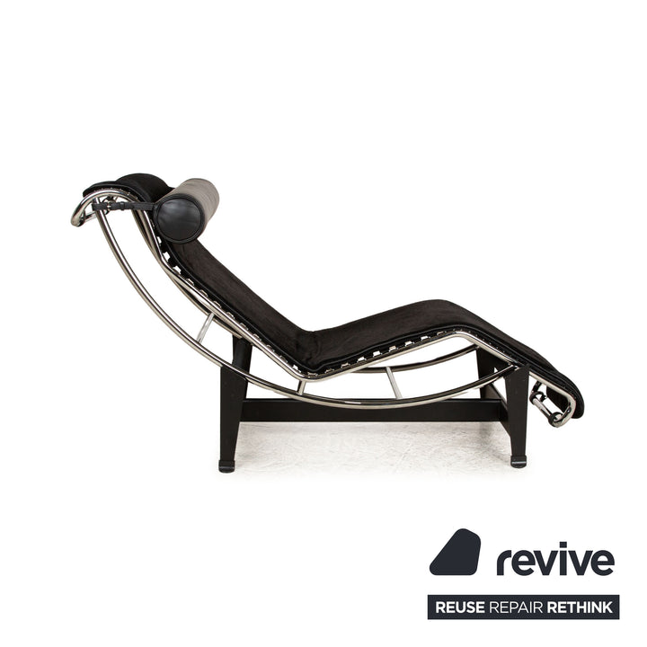 Cassina Le Corbusier LC4 Fur Lounger Black Bauhaus