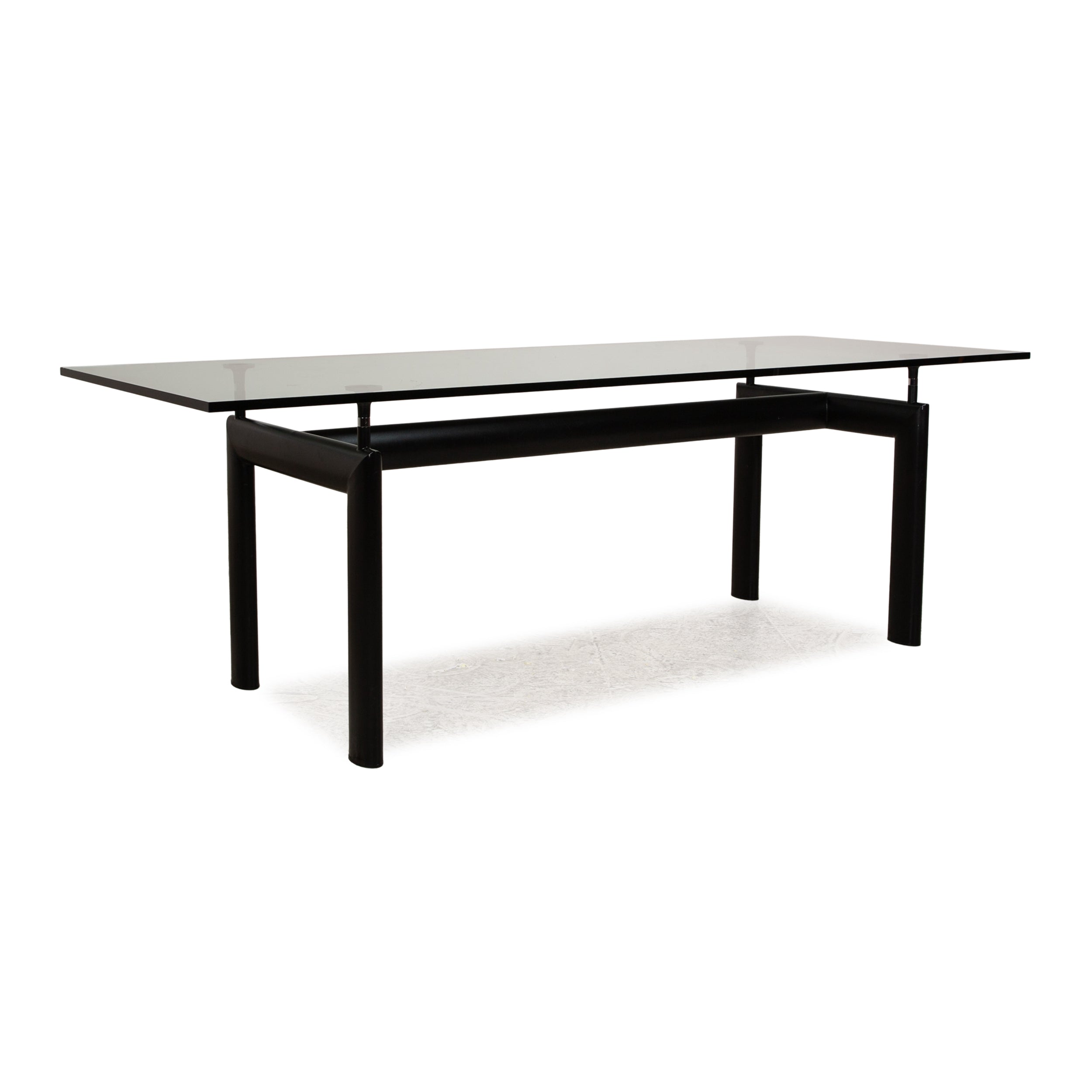 Cassina Le Corbusier LC6 Glass Dining Table Black Bauhaus 225 x 85 x 75 cm