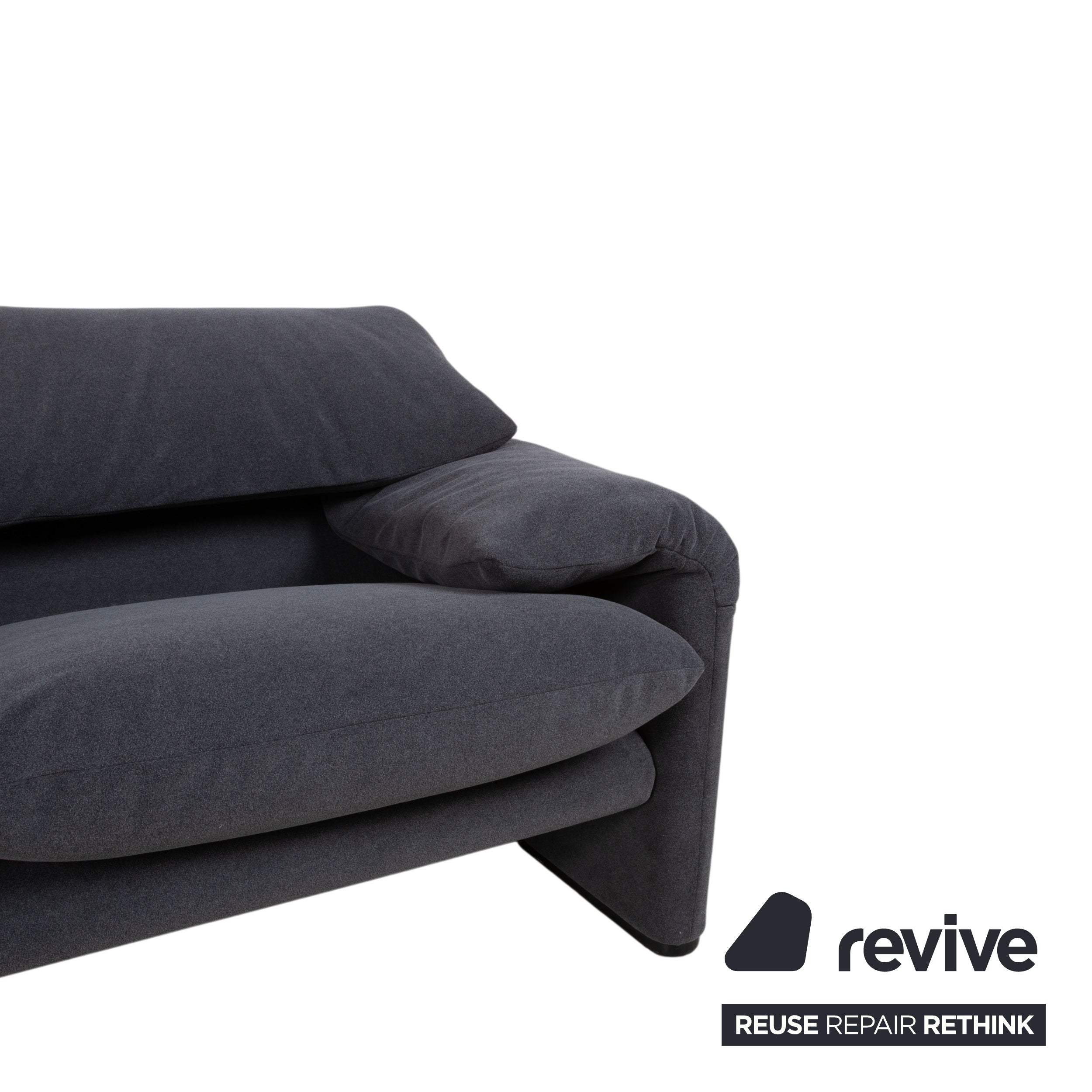 Cassina Maralunga driezits stoffen bank manuele functie opnieuw bekleed GLORIA 448