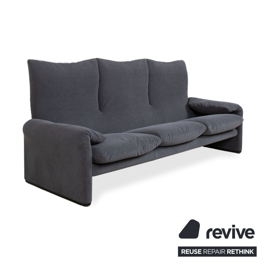Cassina Maralunga Dreisitzer Stoff Sofa Couch manuelle Funktion Neubezug GLORIA 448