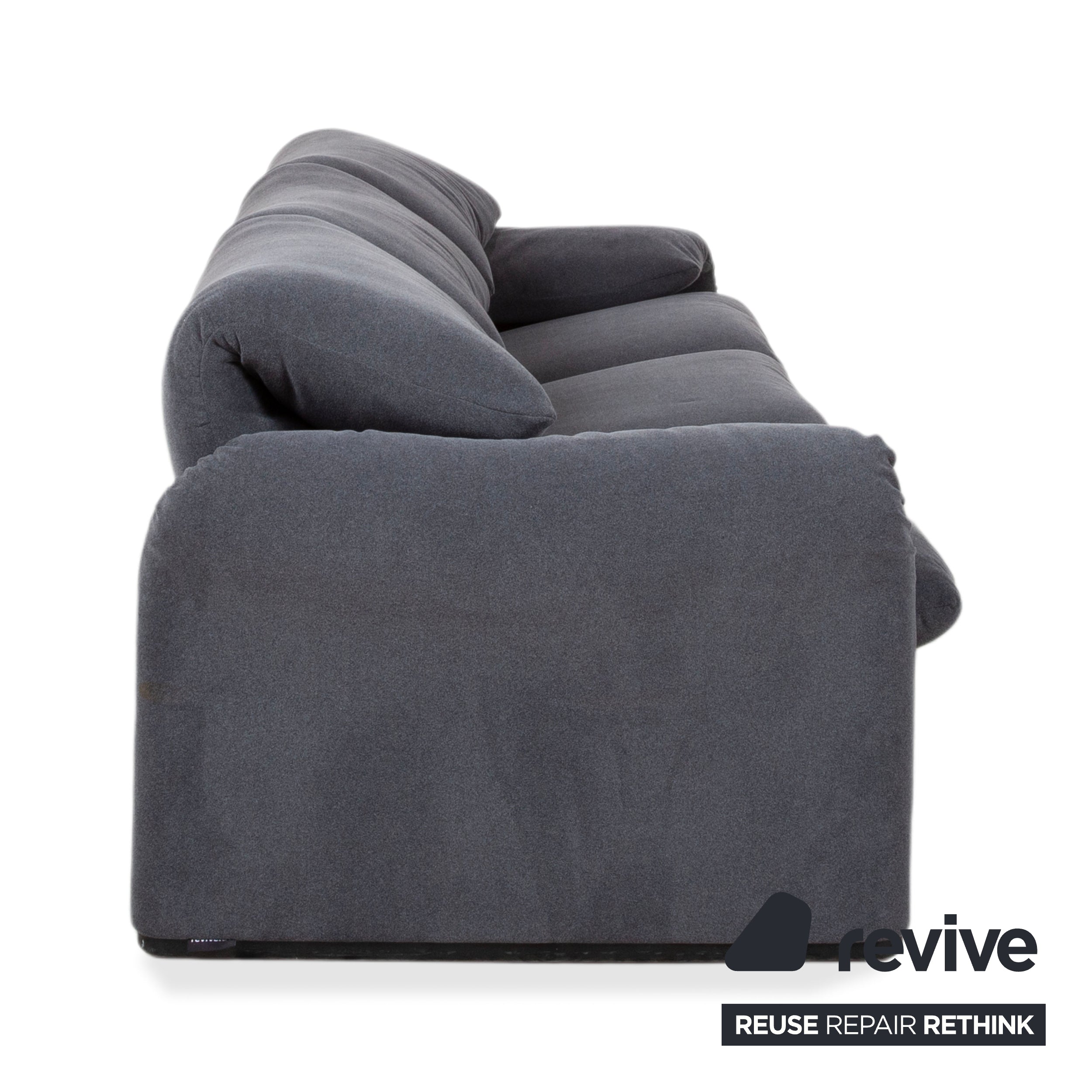 Cassina Maralunga driezits stoffen bank manuele functie opnieuw bekleed GLORIA 448