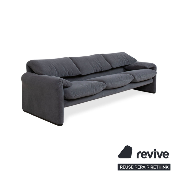 Cassina Maralunga Dreisitzer Stoff Sofa Couch manuelle Funktion Neubezug GLORIA 448
