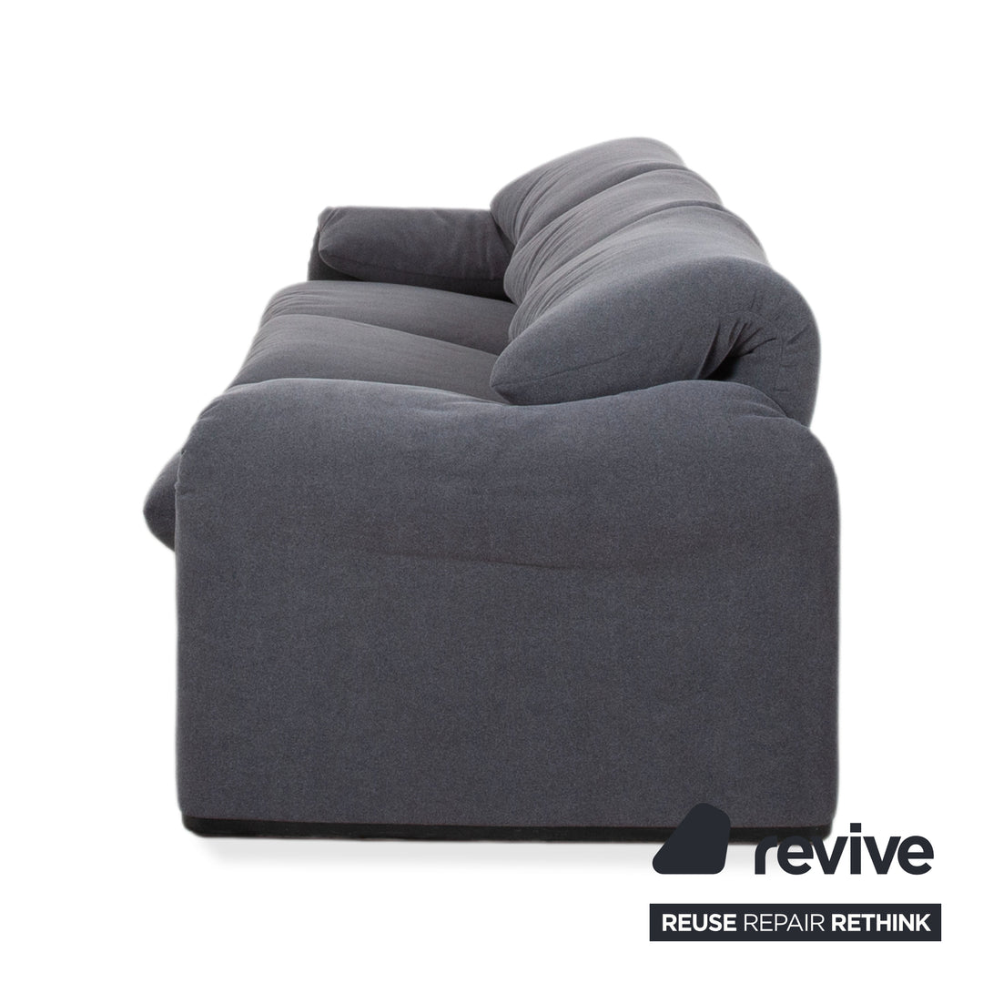 Cassina Maralunga Dreisitzer Stoff Sofa Couch manuelle Funktion Neubezug GLORIA 448