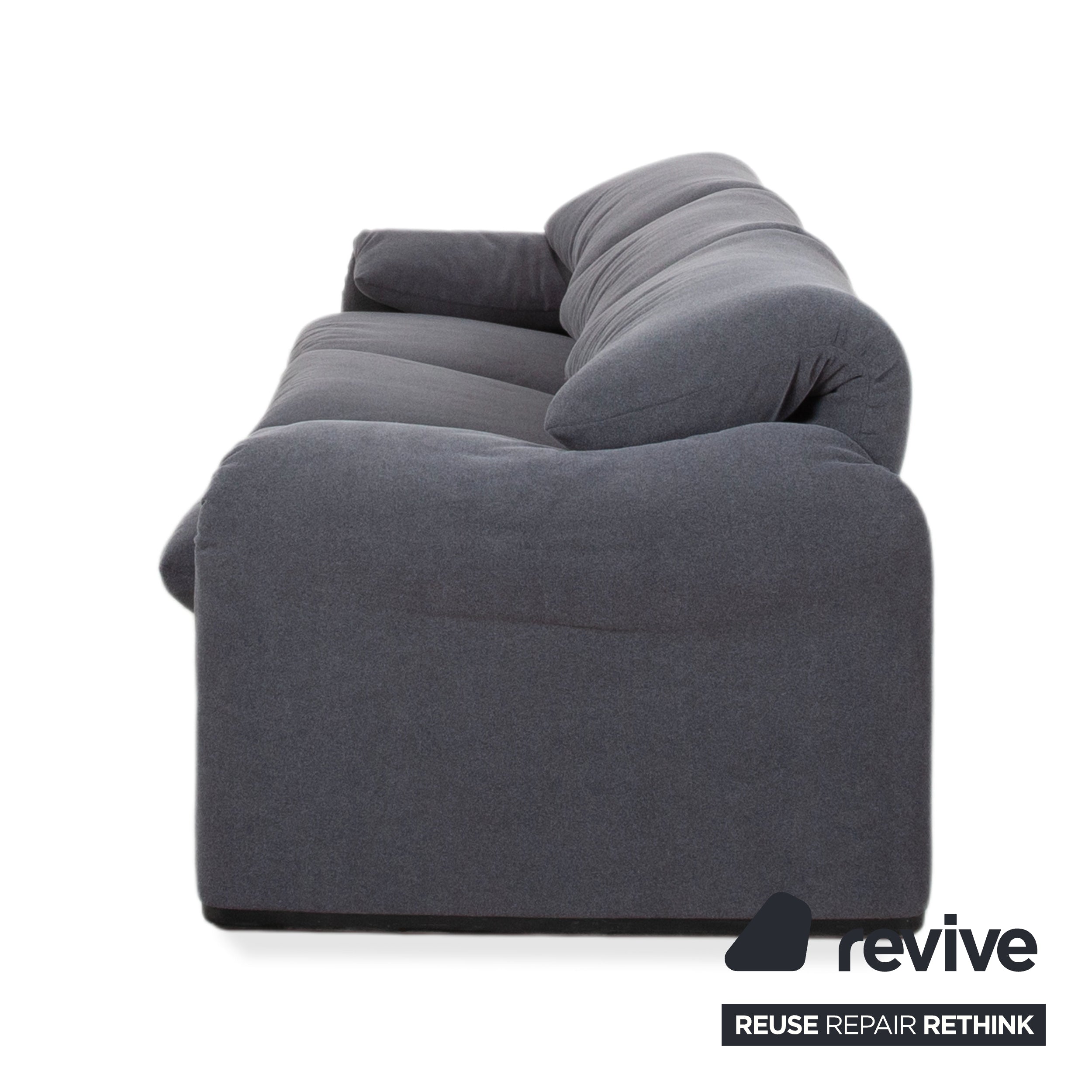 Cassina Maralunga driezits stoffen bank manuele functie opnieuw bekleed GLORIA 448