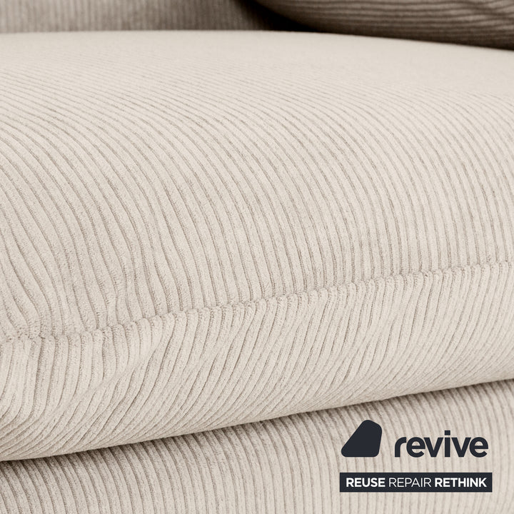 Cassina Maralunga Feincord Cord Zweisitzer Beige Creme Sofa Couch Neubezug manuelle Funktion