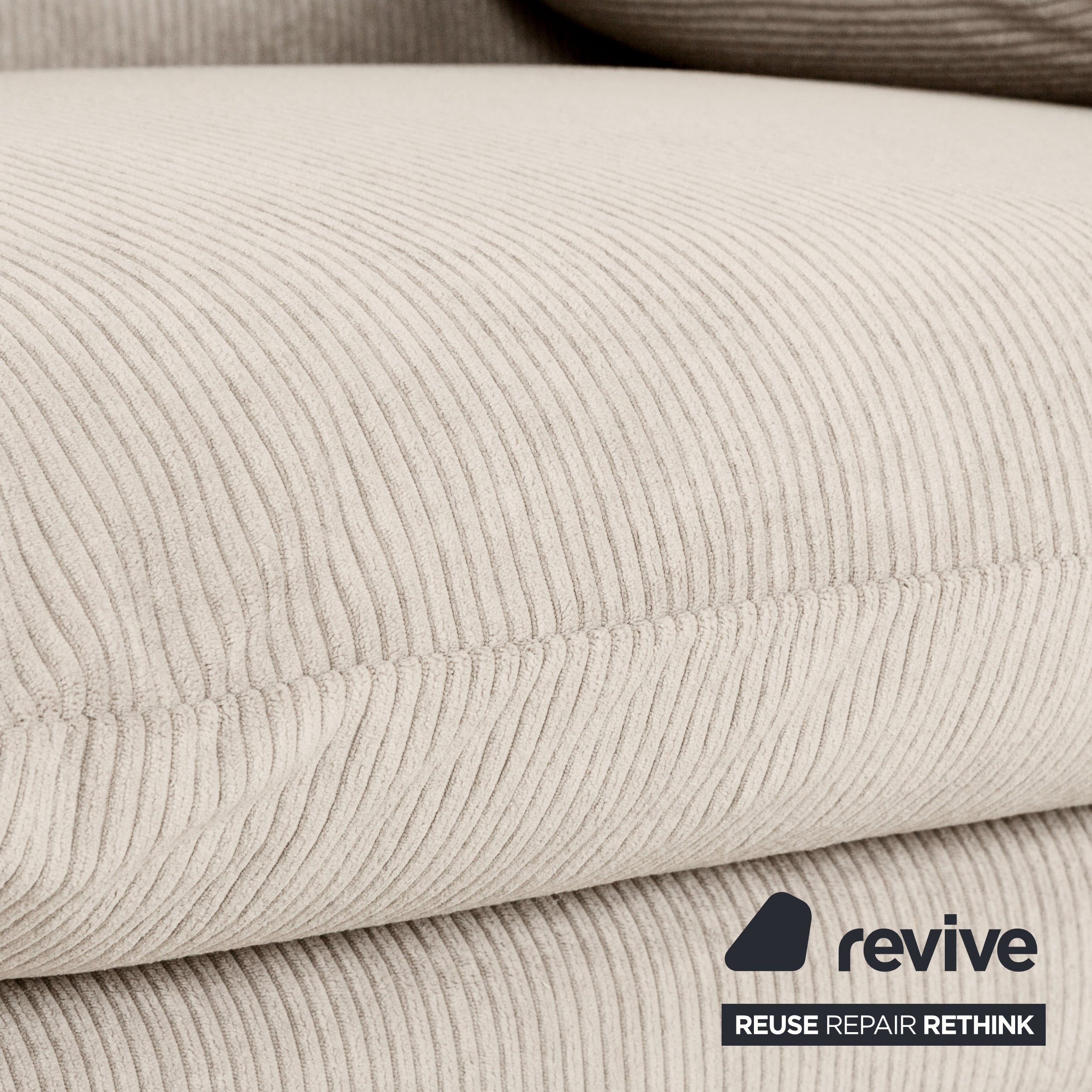 Cassina Maralunga Feincord Cord Zweisitzer Beige Creme Sofa Couch Neubezug manuelle Funktion
