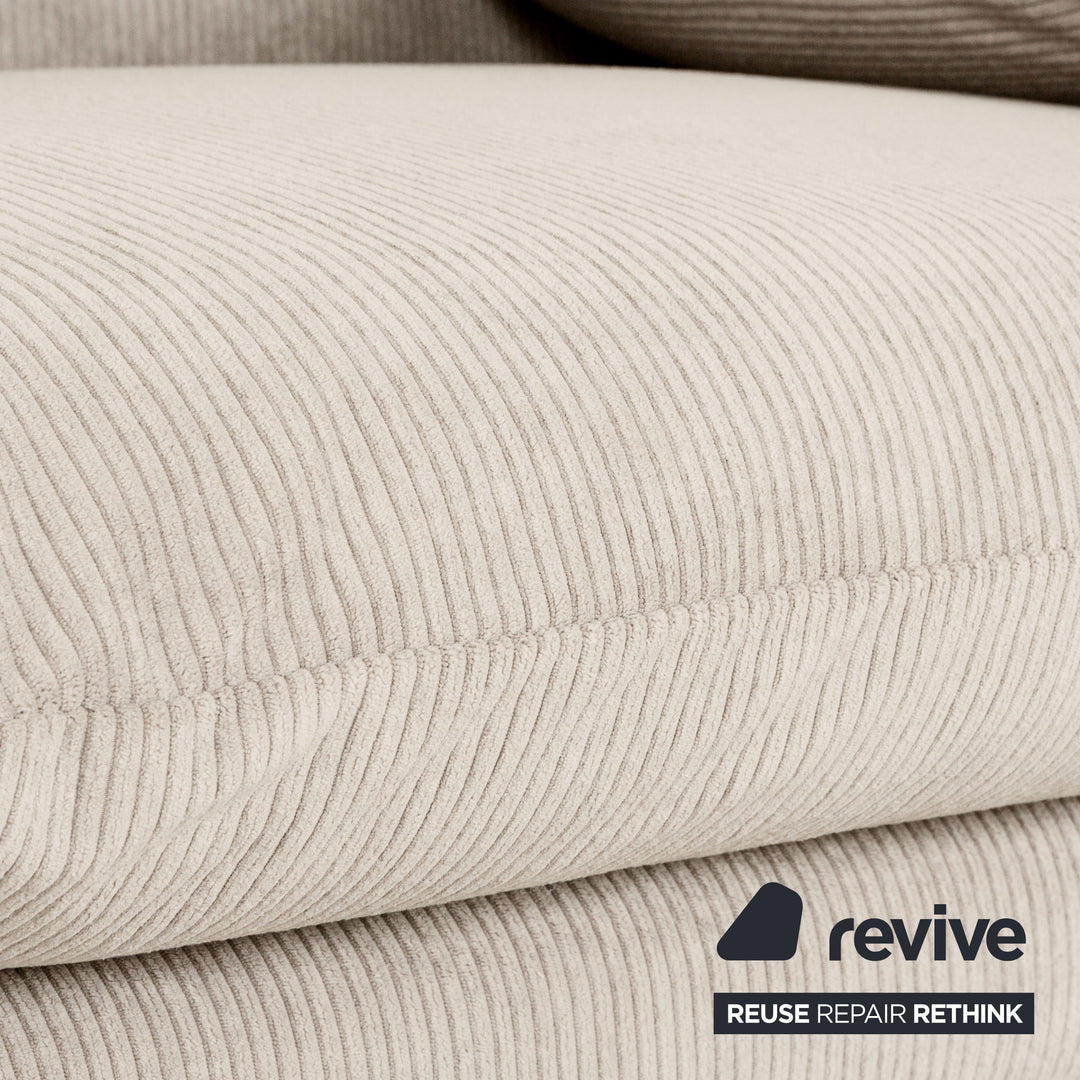 Cassina Maralunga Feincord Cord Zweisitzer Beige Creme Sofa Couch Neubezug manuelle Funktion