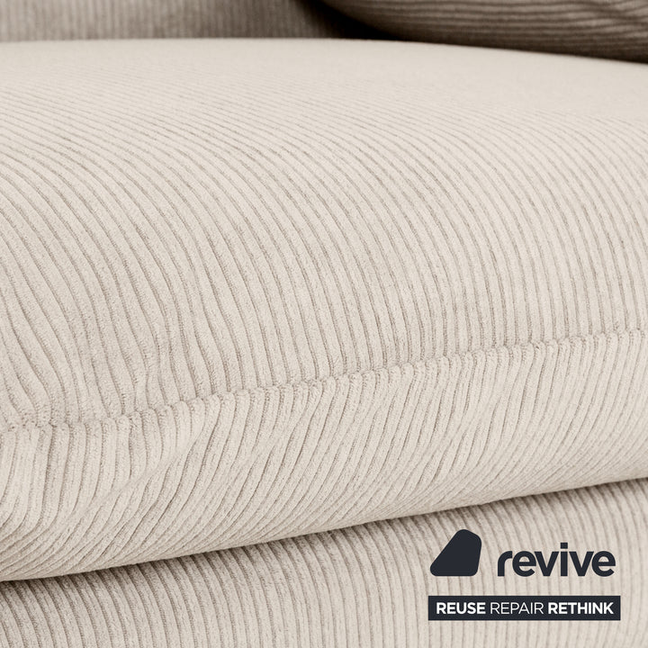 Cassina Maralunga Feincord Cord Zweisitzer Beige Creme Sofa Couch Neubezug manuelle Funktion