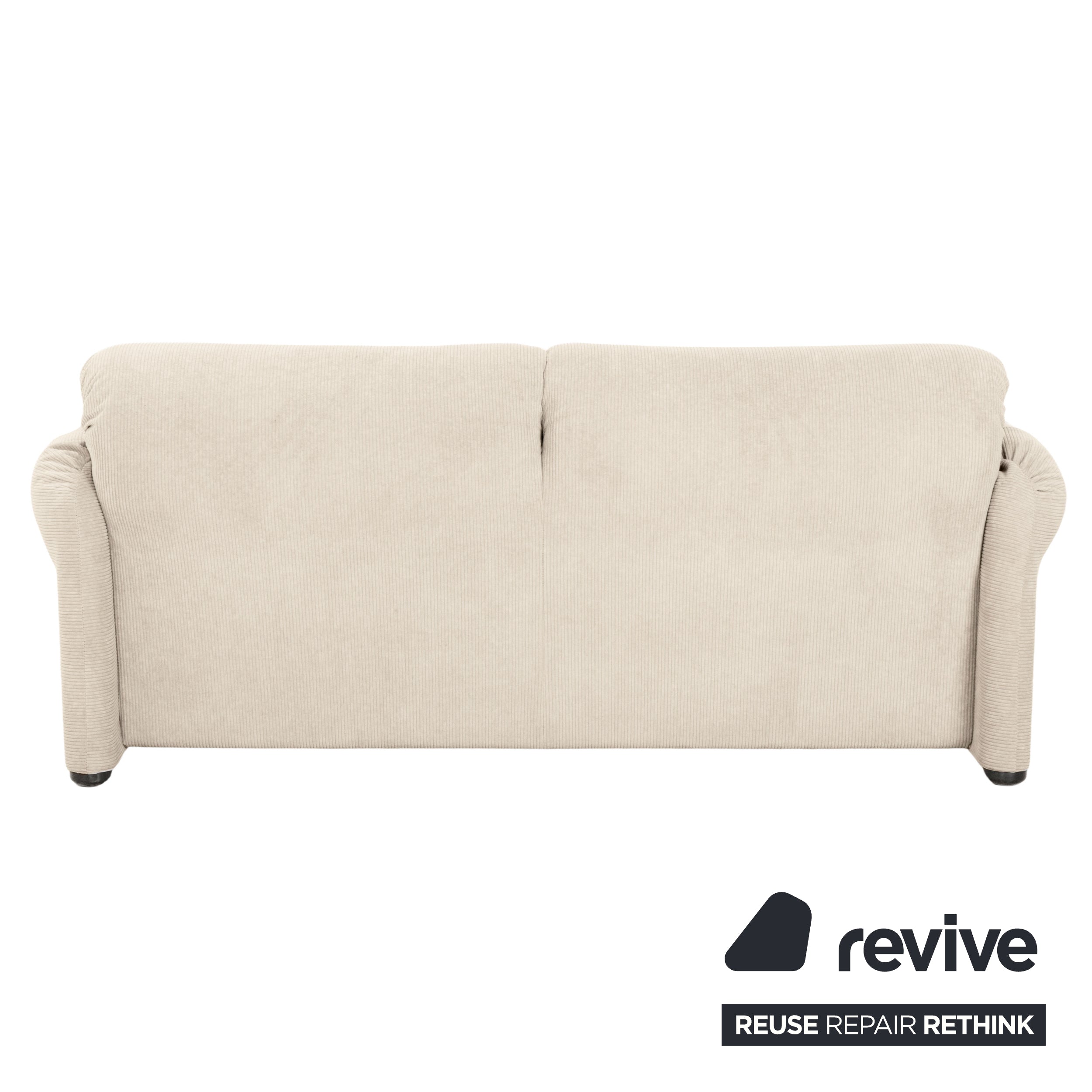 Cassina Maralunga Feincord Cord Zweisitzer Beige Creme Sofa Couch Neubezug manuelle Funktion
