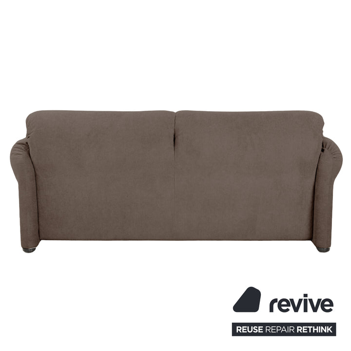 Cassina Maralunga Feincord Cord Zweisitzer Braun Grau Espresso Sofa Couch Neubezug manuelle Funktion