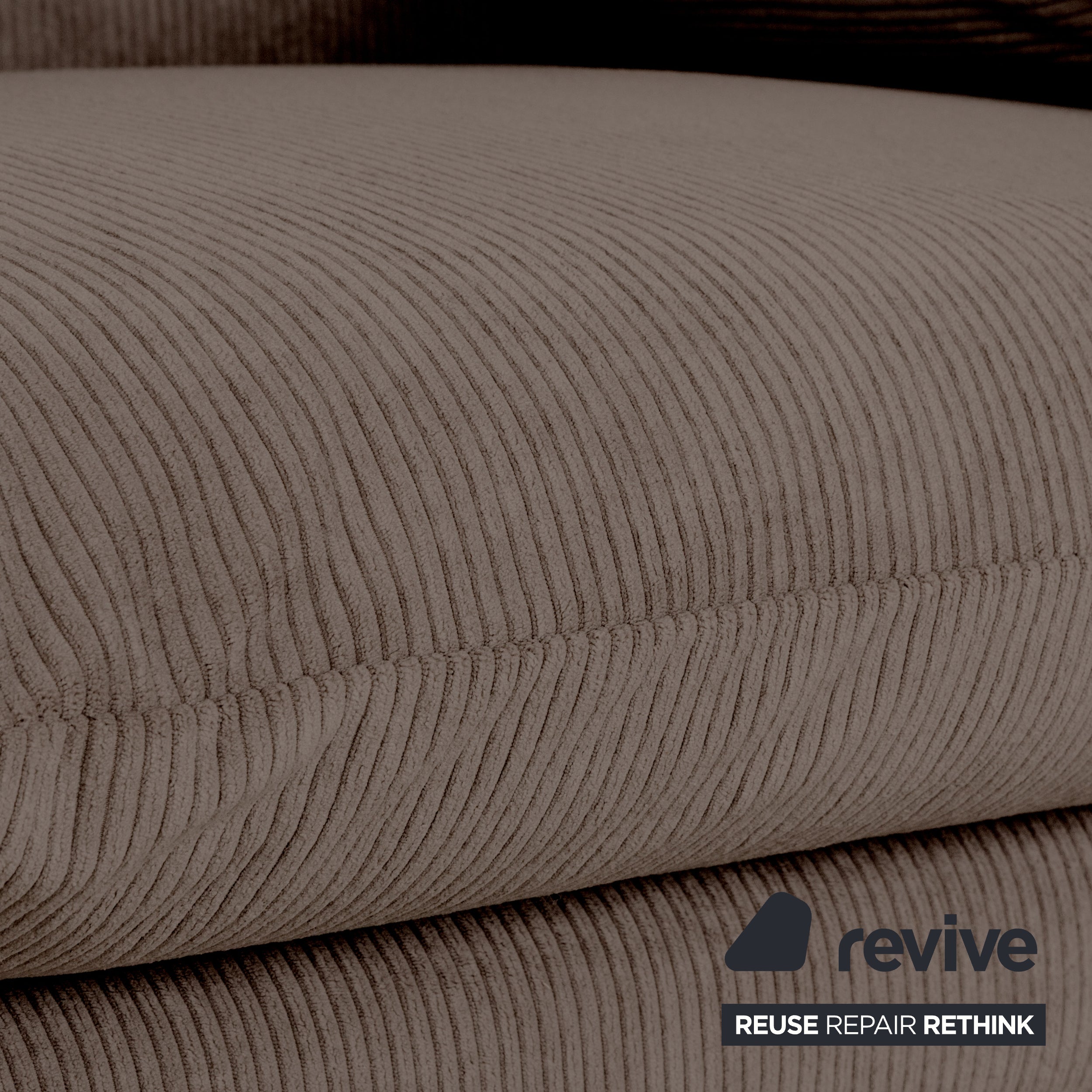 Cassina Maralunga Fine Corduroy Two-Seater Brown Gray Espresso Sofa Couch Reupholstered Manual Function