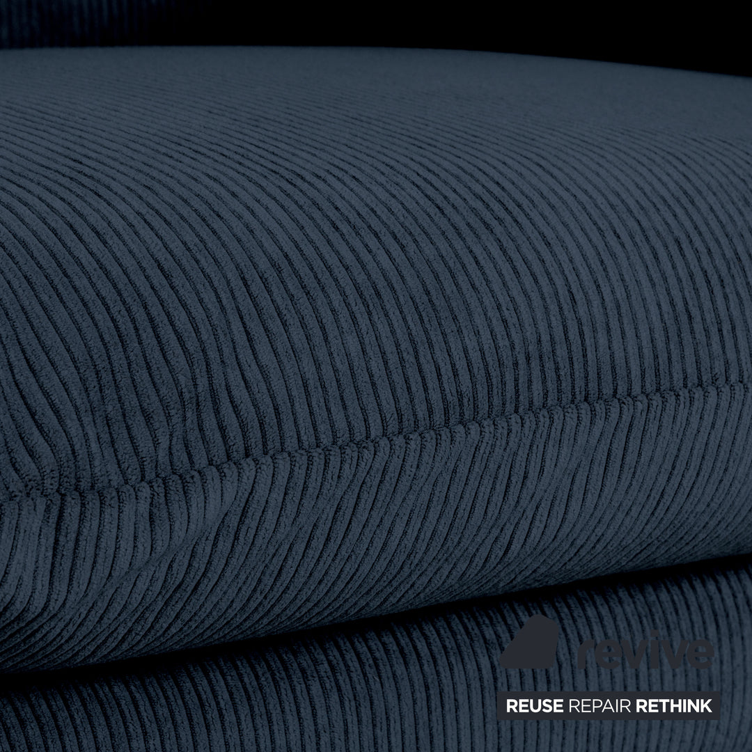 Cassina Maralunga Feincord Cord Zweisitzer Dunkelblau Petrol Sofa Couch Neubezug manuelle Funktion