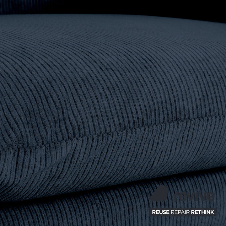 Cassina Maralunga Feincord Cord Zweisitzer Dunkelblau Petrol Sofa Couch Neubezug manuelle Funktion